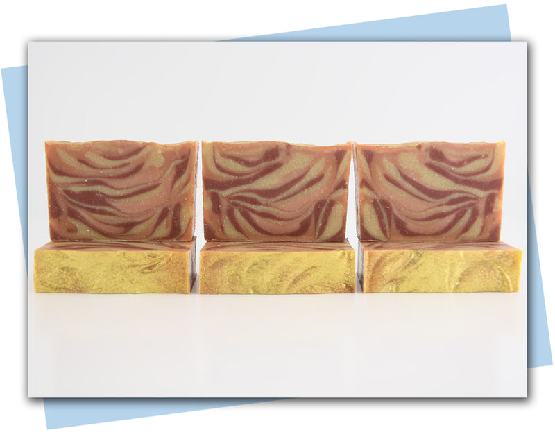 swirled soap design in fall colors