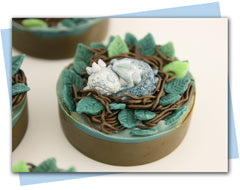 baby dragon in a nest bar soap