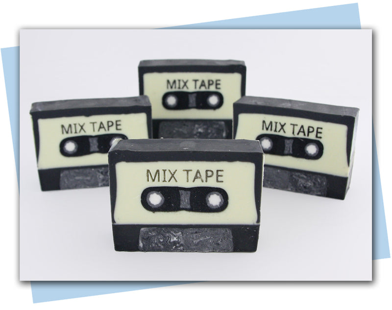 80s cassette tape scraper and extruder discs set with stamp