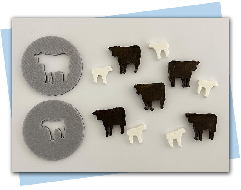 a cow and calf extruder disc set