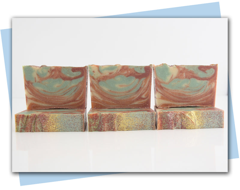 swirls bars of soap in fall themed colors