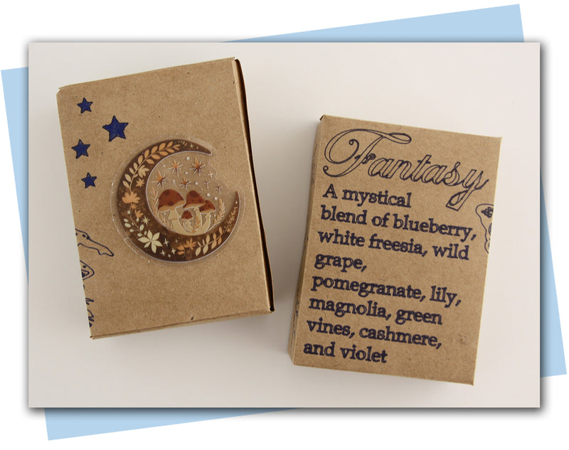 Two cardboard boxes labeled 'Mystery' with descriptive text on a light background.