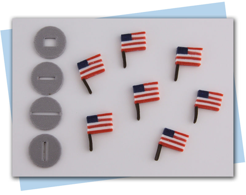 American flag extruder discs
