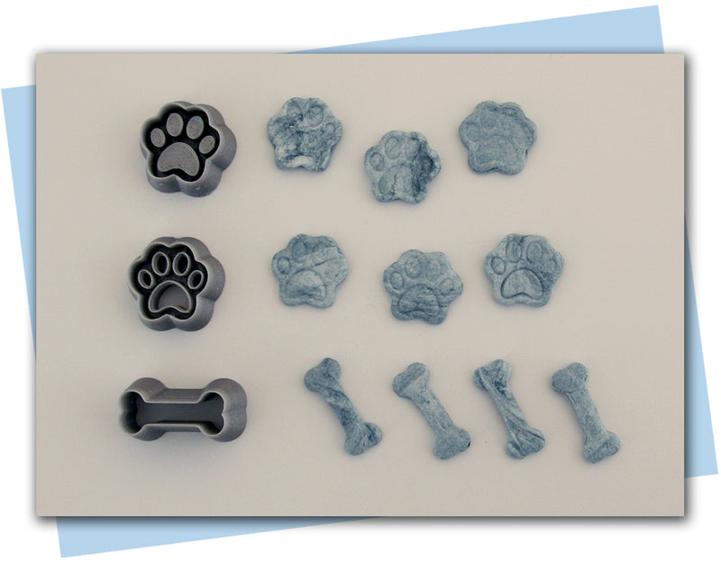 paw print and bone cookie cutters