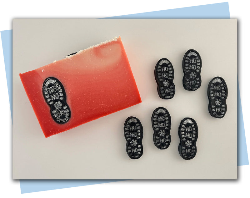 Santa boot foot print disc and stamp set