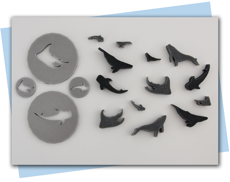 stingray, shark, and whale extruder discs