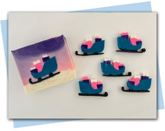 Sleigh with presents extruder disc set
