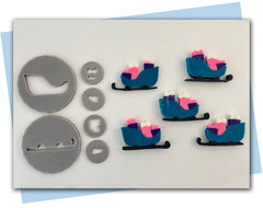 Sleigh with presents extruder disc set
