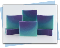 teal aqua purple ombre bar soap design