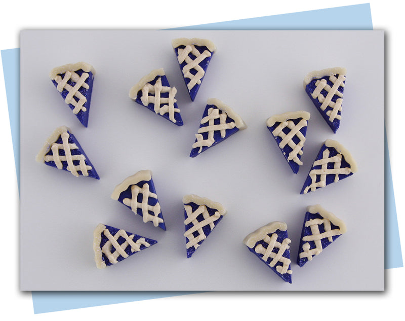 blueberry pie slices soap embeds