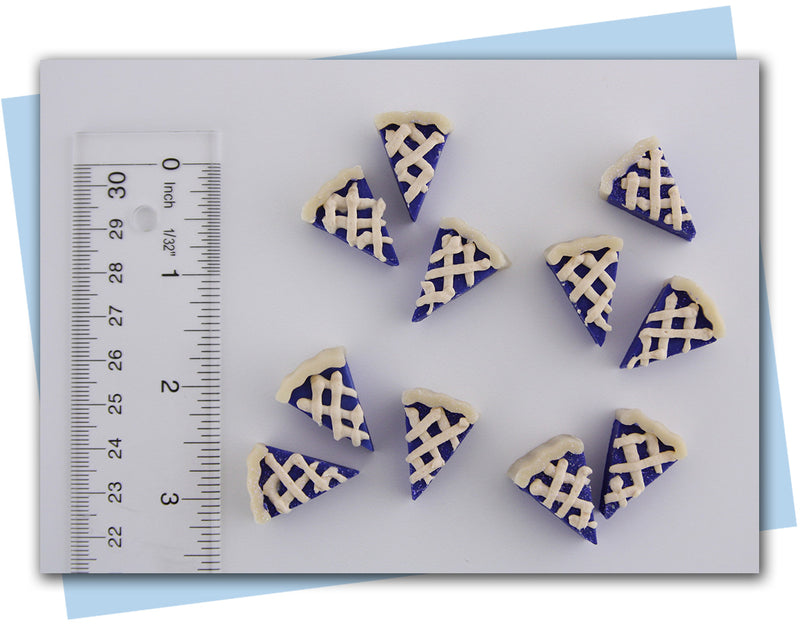 blueberry pie slices soap embeds