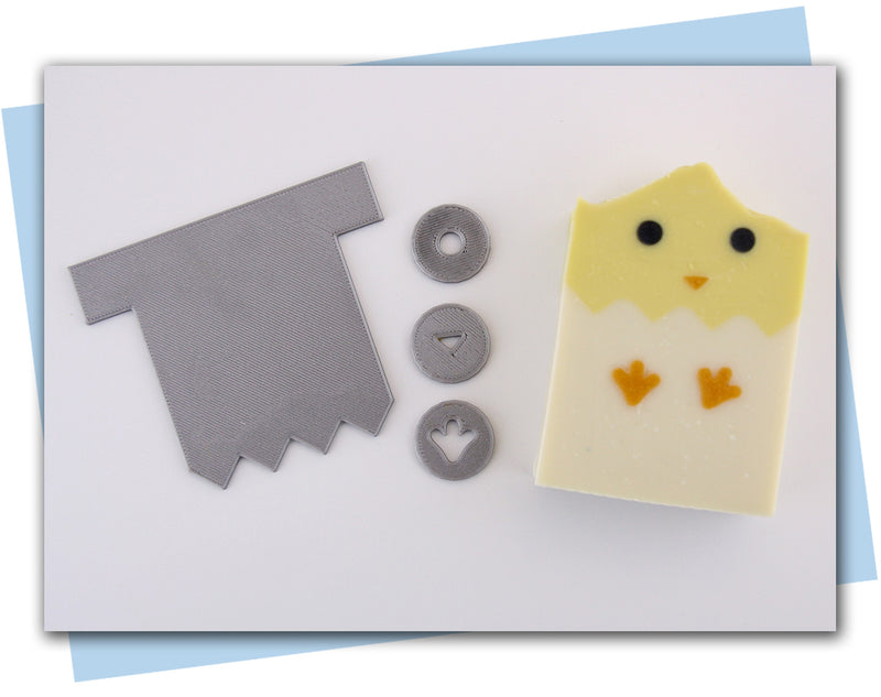 baby chick scraper with extruder disc pieces