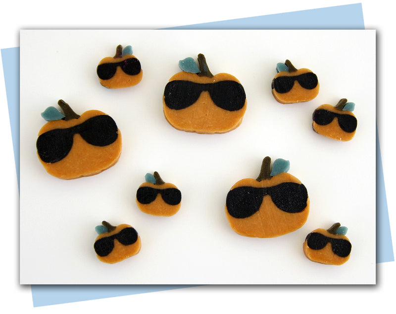Pumpkin wearing glasses soap