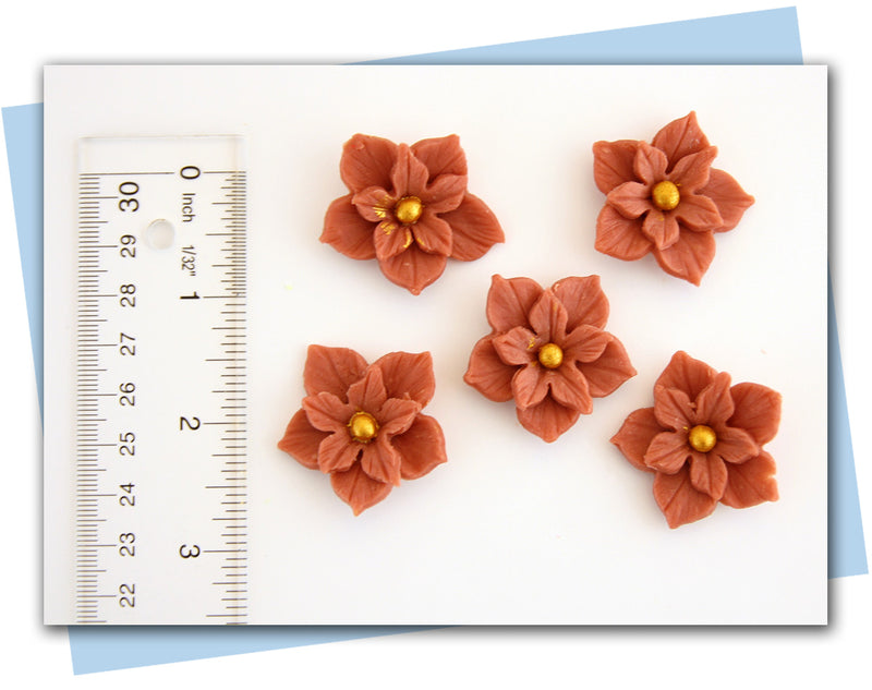 layered flower soap embeds maroon 