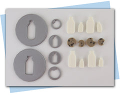 milk and cookie extruder discs and soap embeds