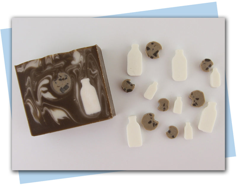 milk and cookie extruder discs and soap embeds