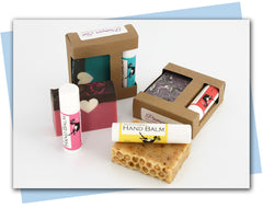 gift set with soap and hand balm
