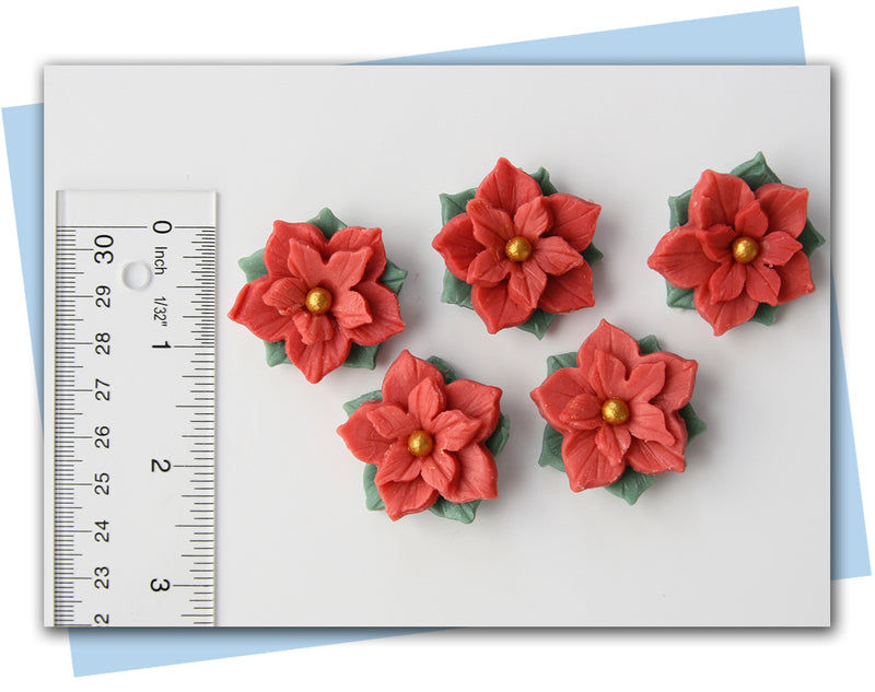 poinsettia soap flower embeds