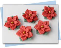 poinsettia soap flower embeds