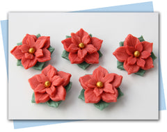 poinsettia soap flower embeds