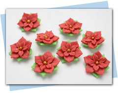 poinsettia soap flower embeds