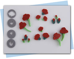 poppy flower soap embeds extruder discs